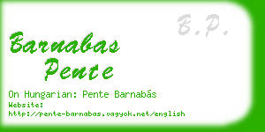 barnabas pente business card